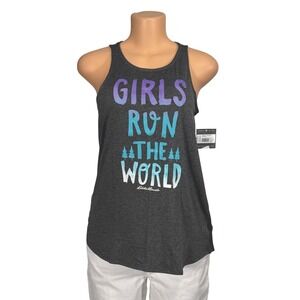 Eddie Bauer Girls Trail Twist Back Tank Top Charcoal Grey XL 16 NWT
